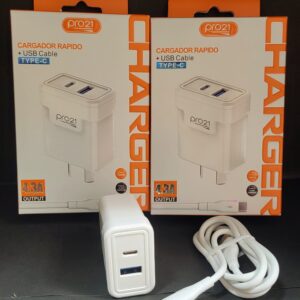 CARGADOR RAPIDO TIPO C-USB PRO 21